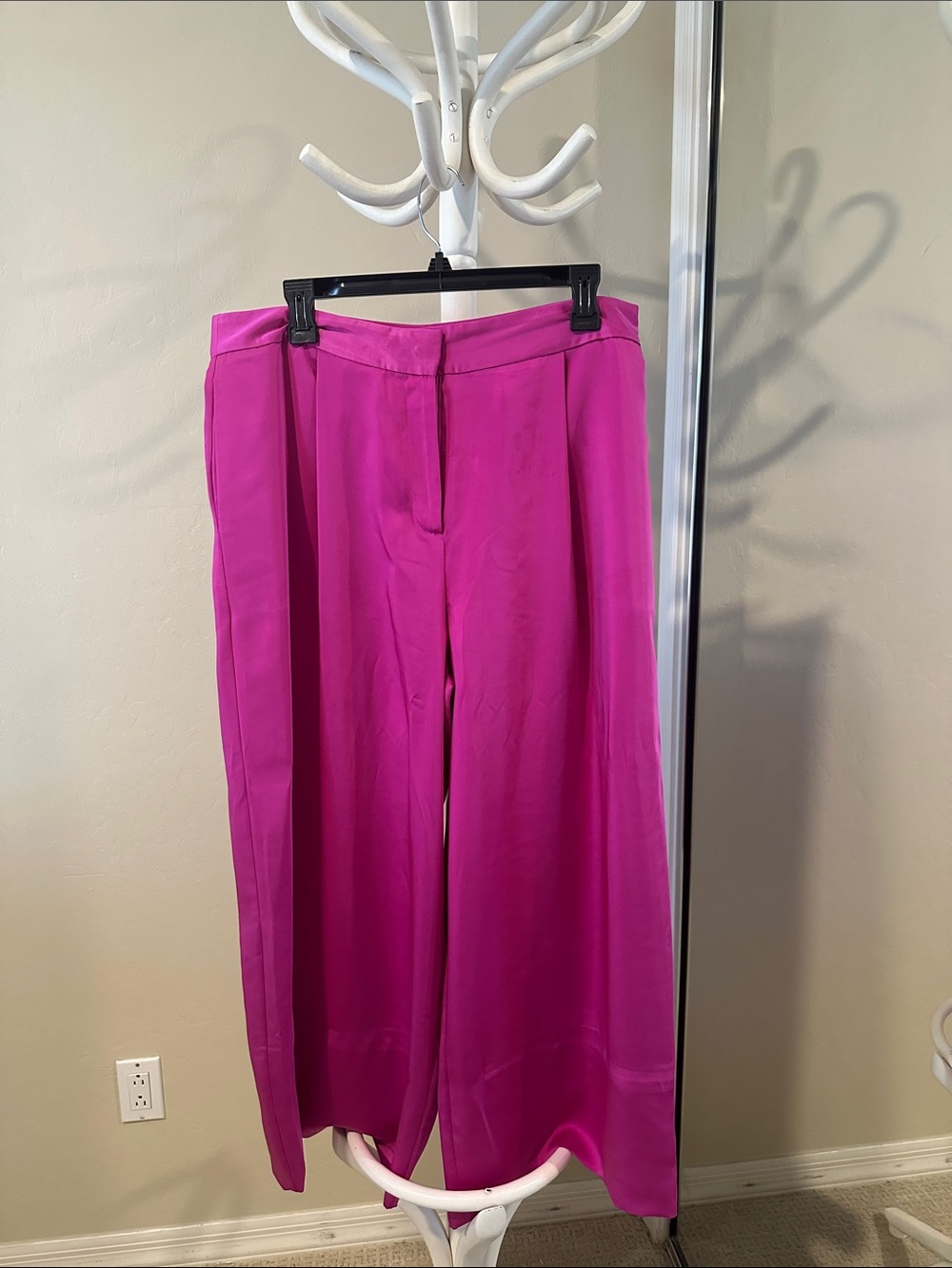 ASOS Wide-Leg Trousers in Fuchsia